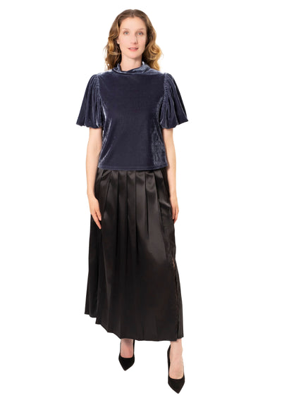 VELVET MOCKNECK TOP
