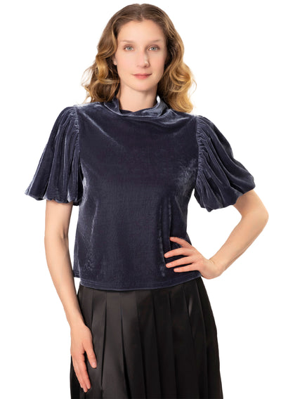 VELVET MOCKNECK TOP