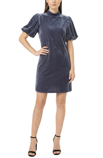 Velvet Mock Neck Dress – Area Stars