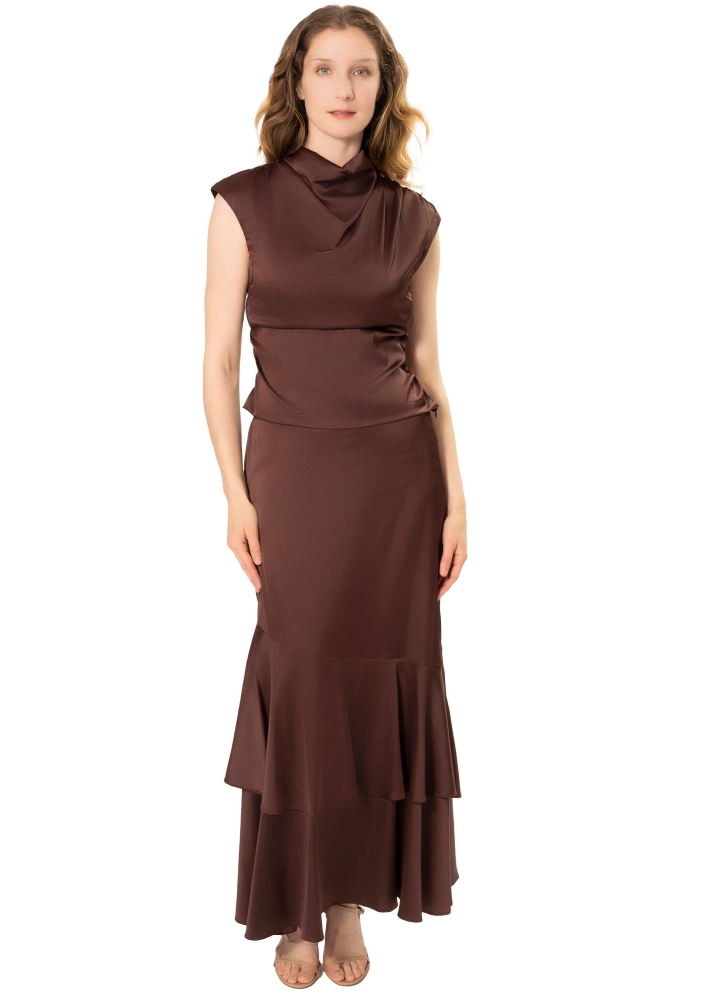 SOLID TULIP HEM SKIRT