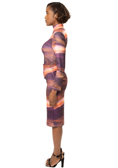 MOCKNECK JERSEY DRESS