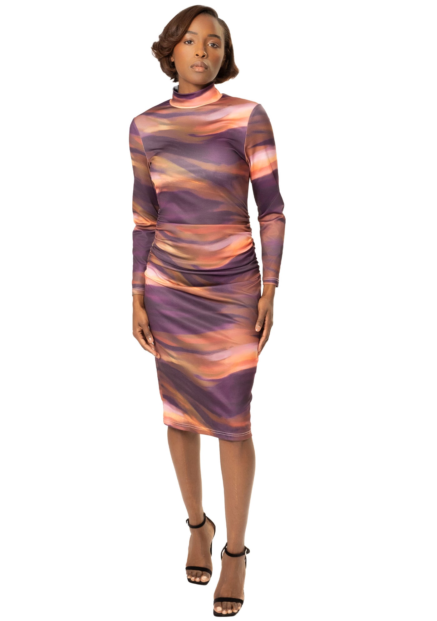 MOCKNECK JERSEY DRESS