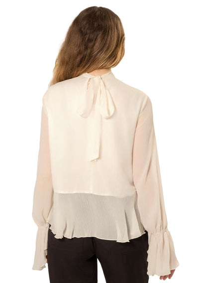 RUFFLE TRIM BLOUSE