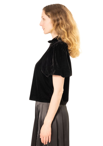 VELVET MOCKNECK TOP