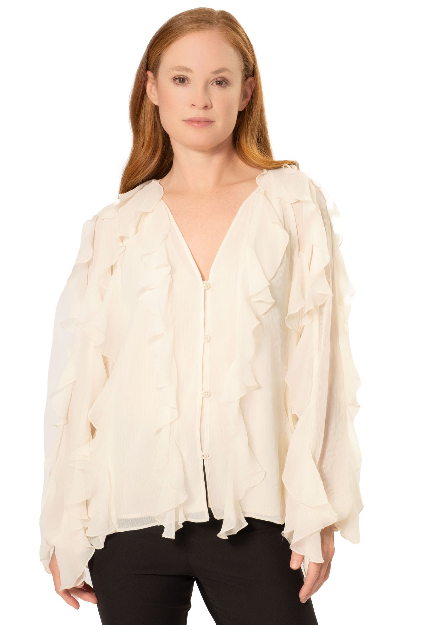 FLYN RUFFLE BLOUSE