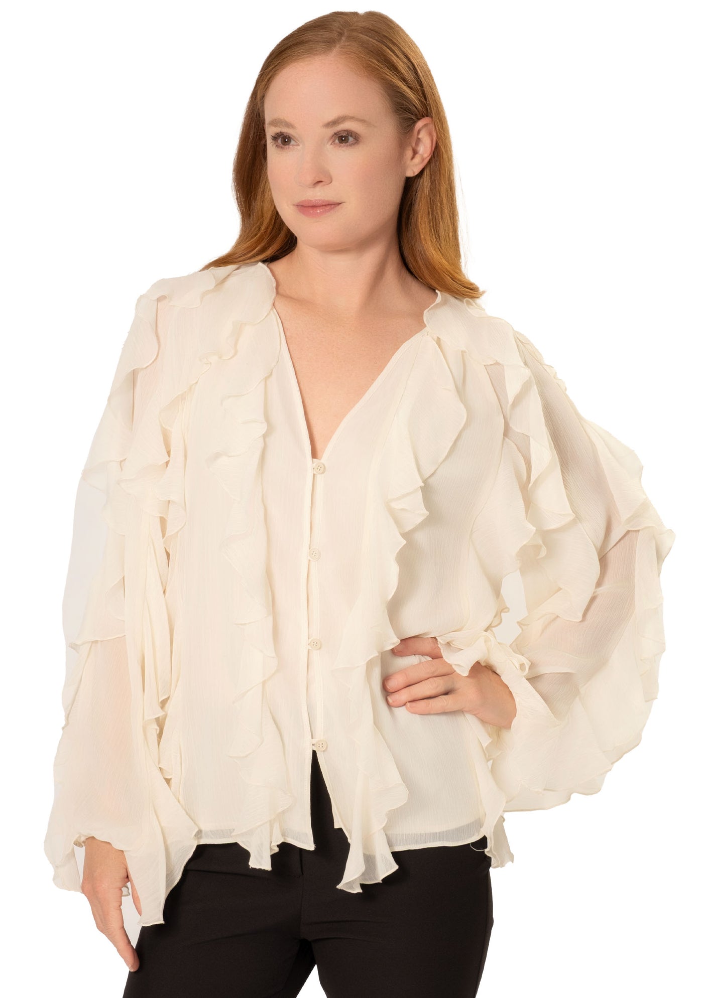 FLYN RUFFLE BLOUSE