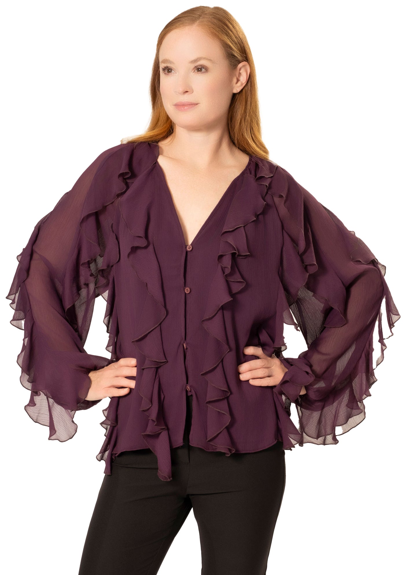 FLYN RUFFLE BLOUSE