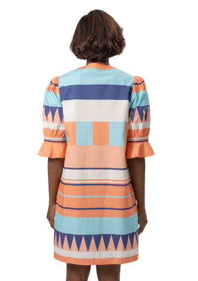 STRIPE SHORT RESORT DRESS