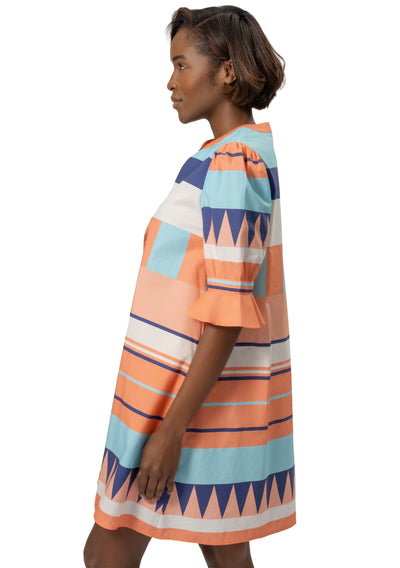 STRIPE SHORT RESORT DRESS