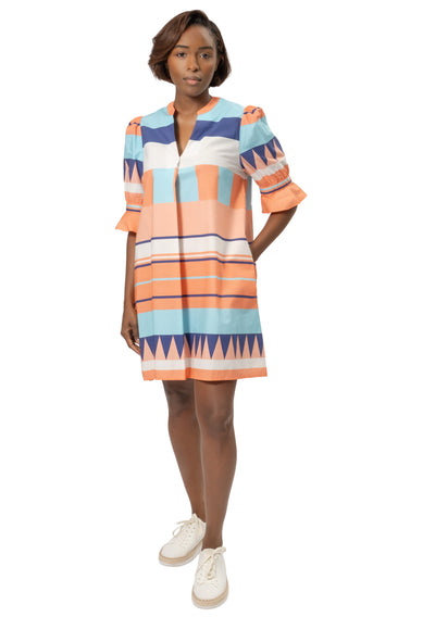 STRIPE SHORT RESORT DRESS