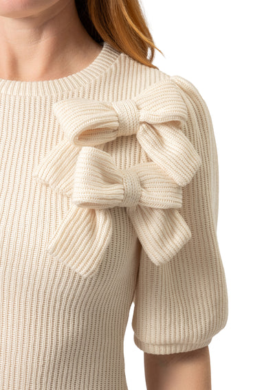 DOUBLE BOW KNIT DRESS