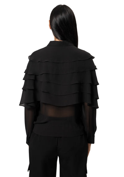 RUFFLE LONG SLEEVE BLOUSE