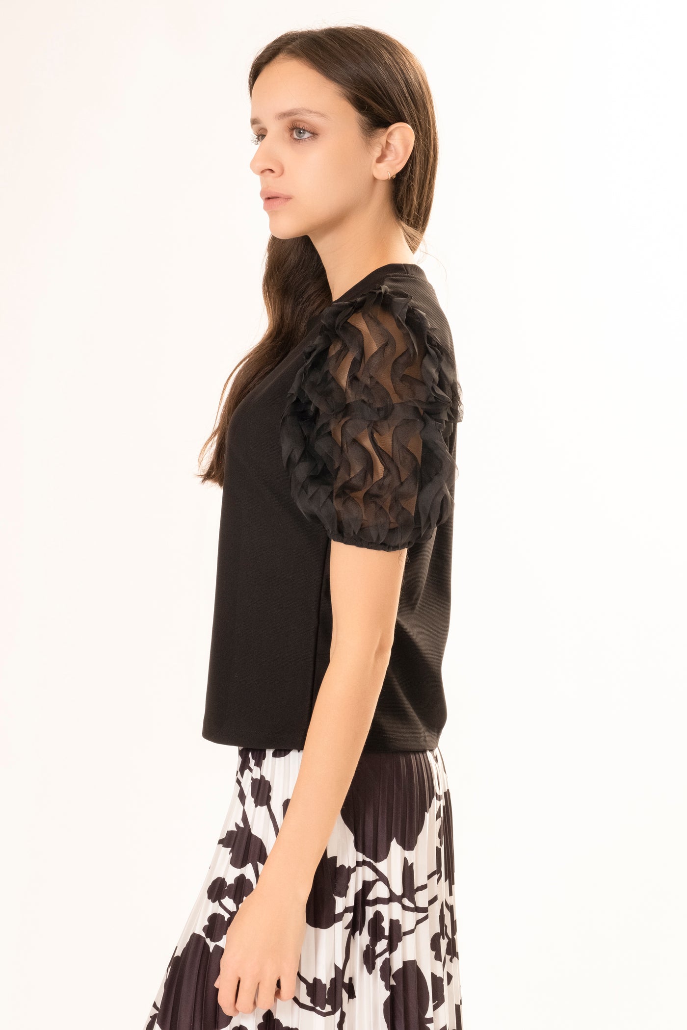 WAVE KNIT TOP BLACK