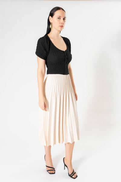 Kinsley Pleated Midi Skirt