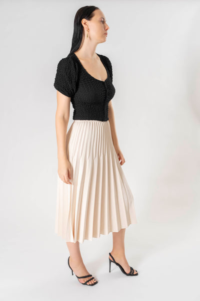 Kinsley Pleated Midi Skirt