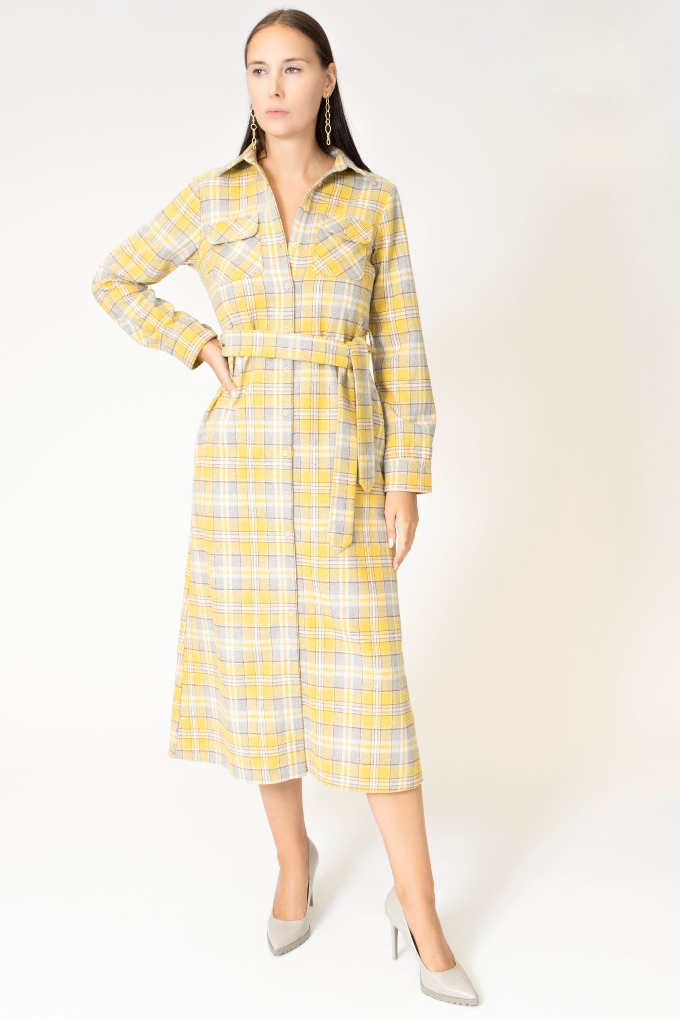 REGINE PLAID DRESS