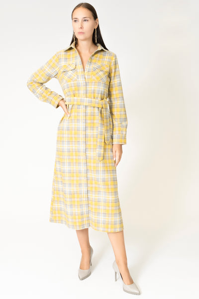 REGINE PLAID DRESS