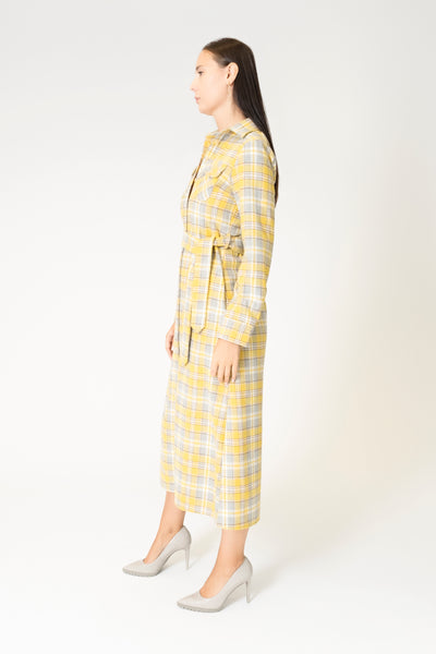 REGINE PLAID DRESS