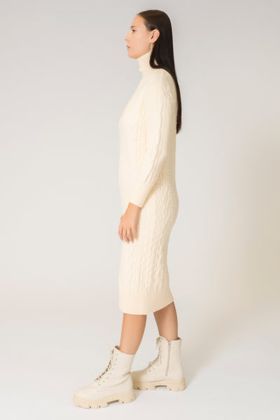 LAYLA CABLE LONG KNIT DRESS