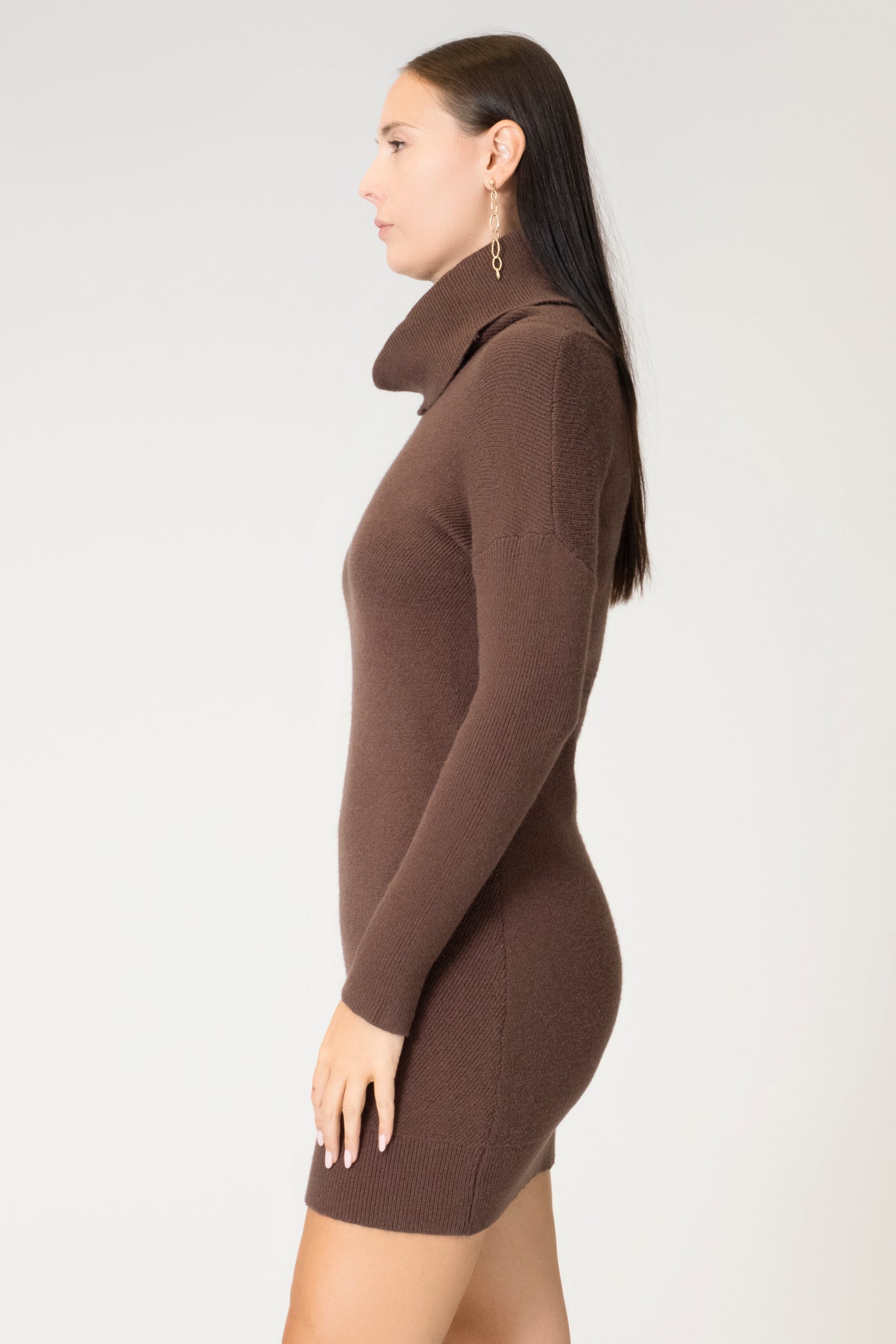 BAYE ROLL NECK KNIT DRESS