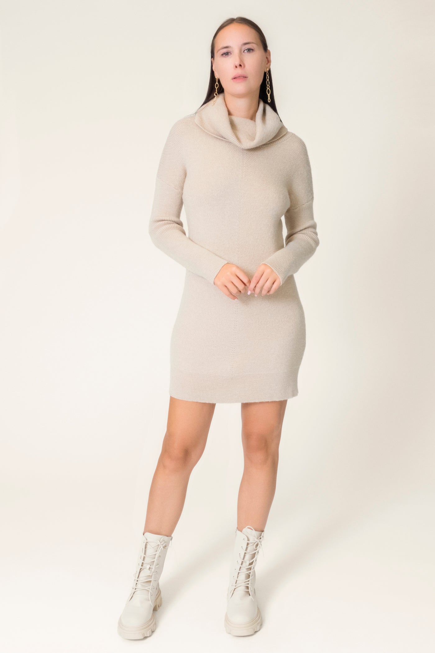 BAYE ROLL NECK KNIT DRESS