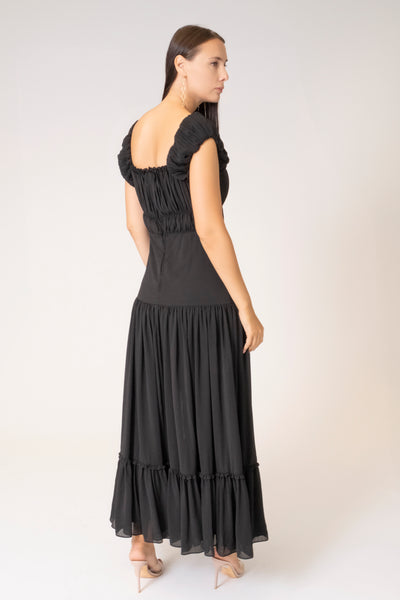 CAP SLEEVE LONG TF DRESS