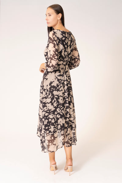 NIGHT BOUQUET LONG SLEEVE DRESS