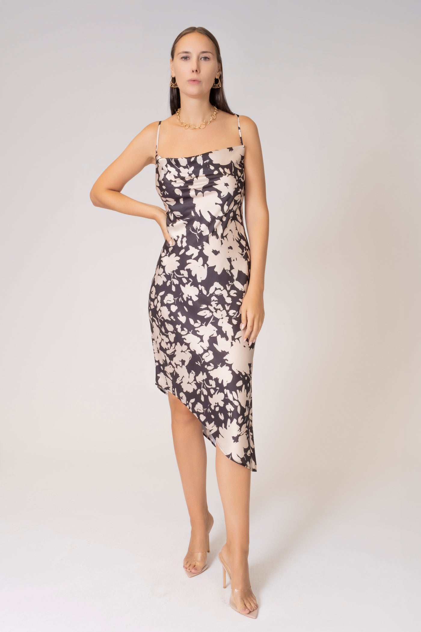 NIGHT BOUQUET SLIP DRESS