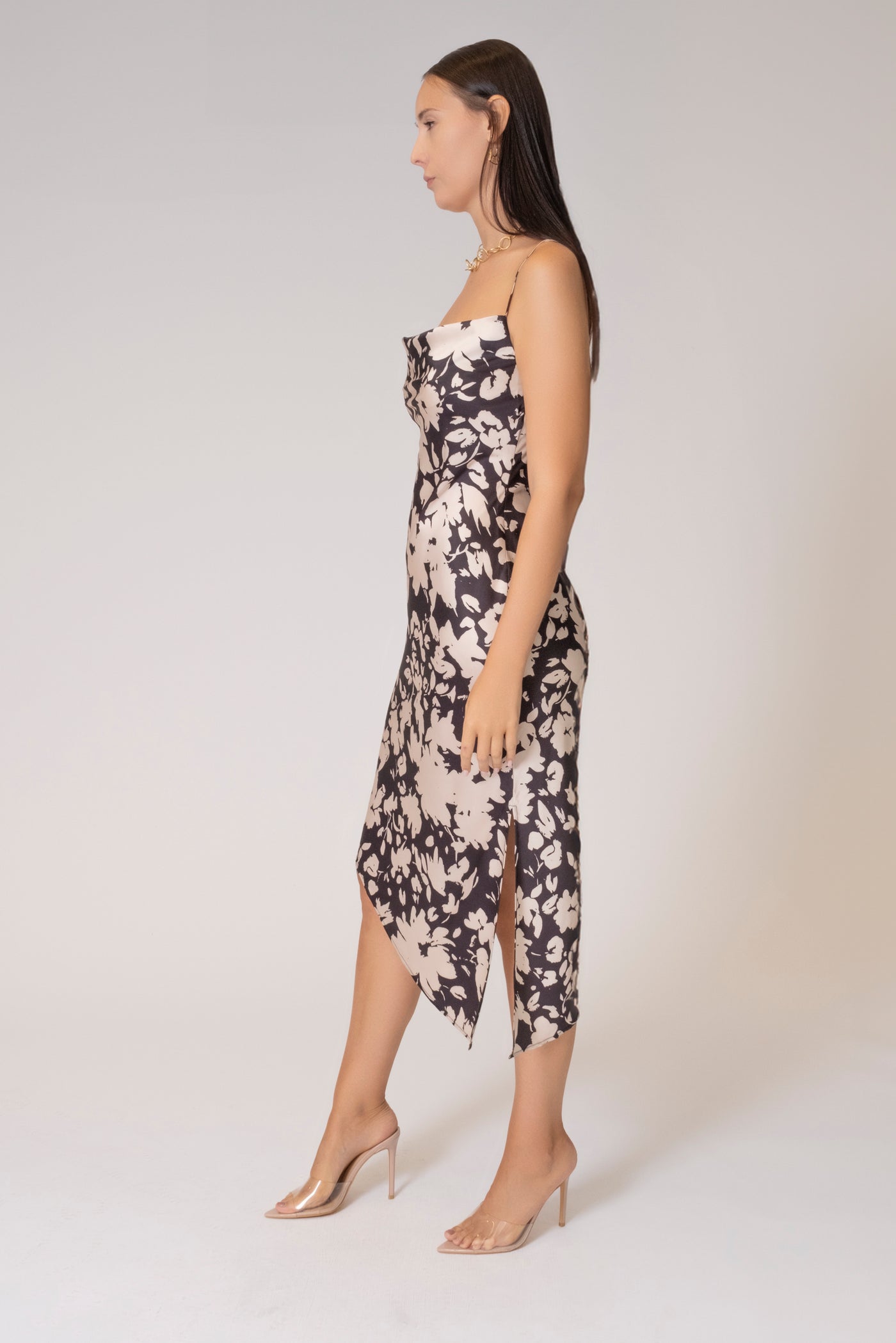 NIGHT BOUQUET SLIP DRESS