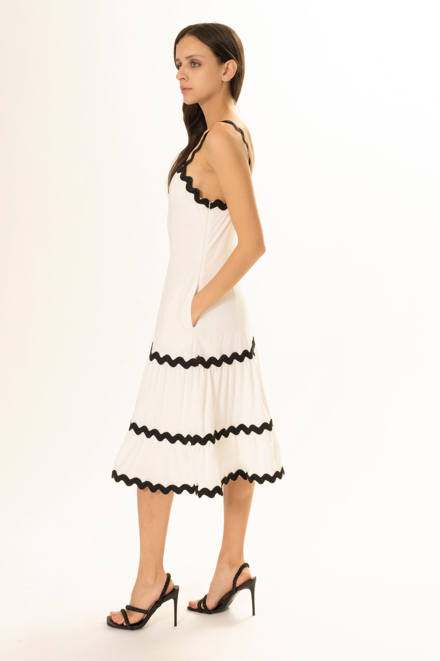 ANA RIC RAC MIDI DRESS