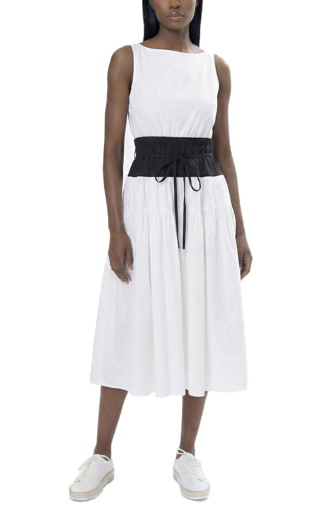 area dress Dresses The tailored bodice flows into a softly draped skirt Crystal Link Mini Dress