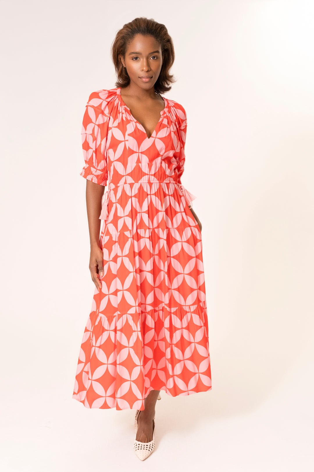 SIDE TIE DRESS CIRCLE PRINT – Area Stars SIDE TIE DRESS CIRCLE PRINT – Area Stars