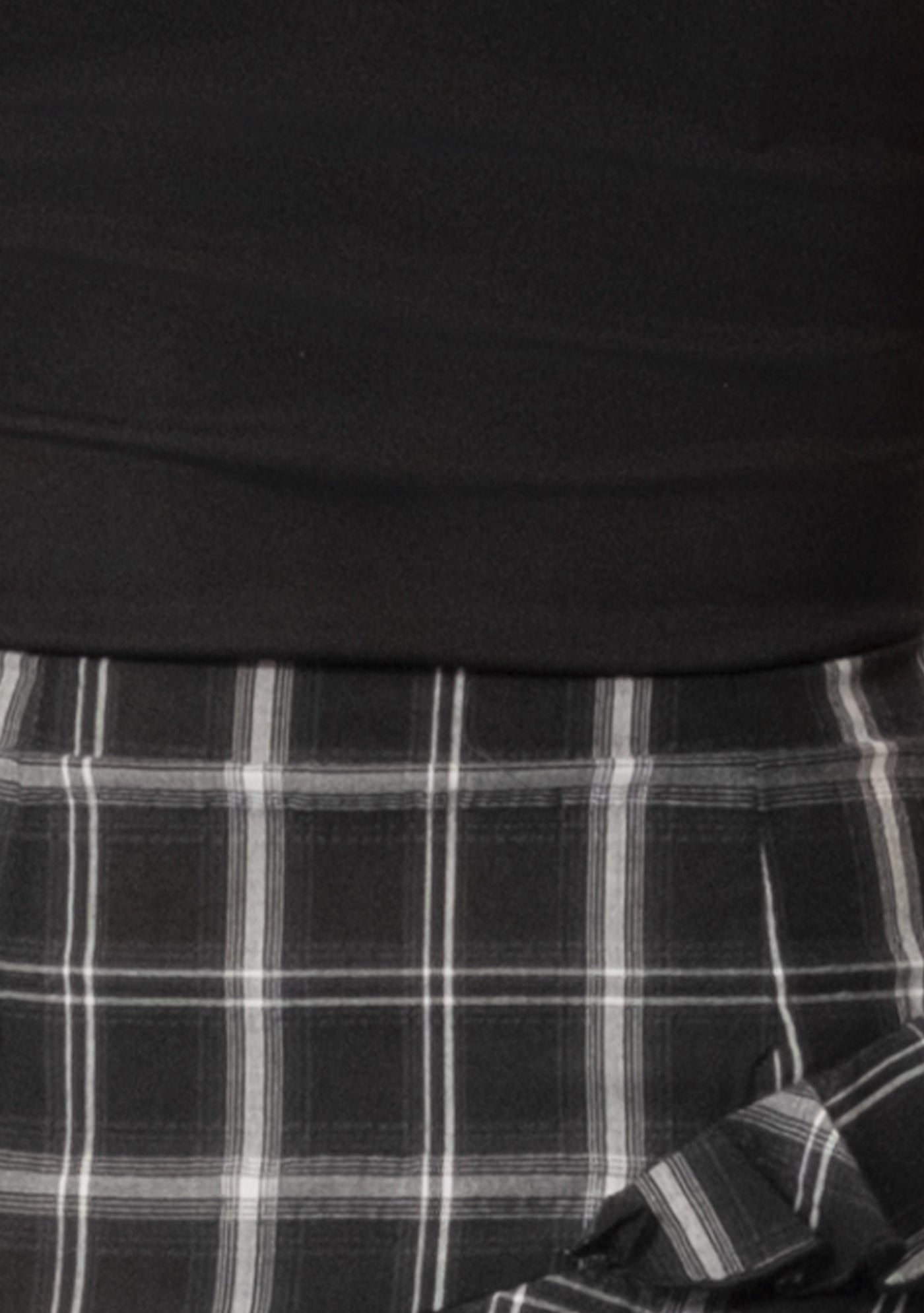 ASSYMETRICAL PLAID DRESS