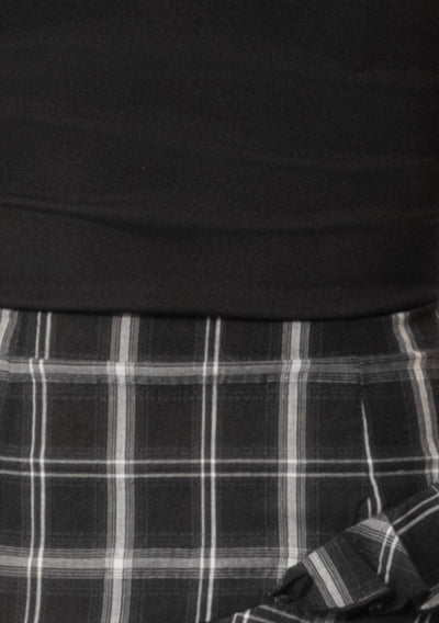 ASSYMETRICAL PLAID DRESS